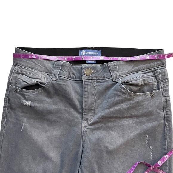Democracy Pants Jeans Women's Sz 14 Gray AbSolution Skinny Ankle Ab Solution - Picture 7 of 13